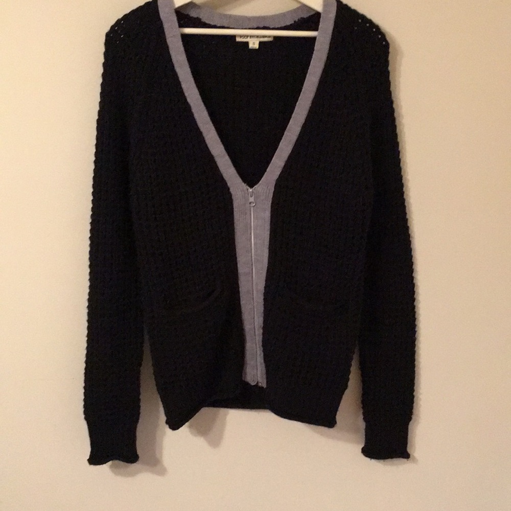Black knit cardigan